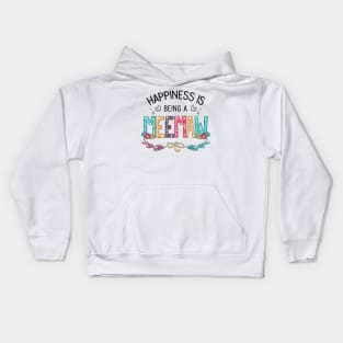 Happiness Is Being A Meemaw Wildflowers Valentines Mothers Day Kids Hoodie